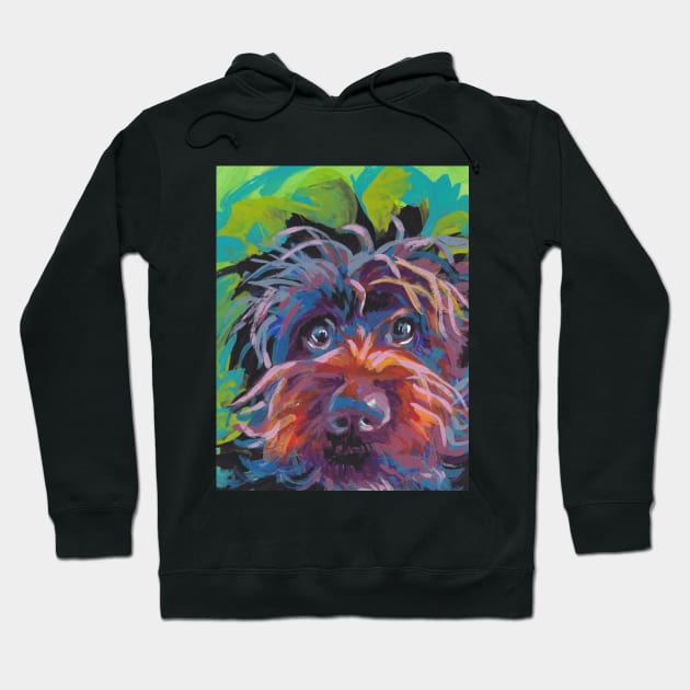 WireHaired Pointing Griffon Bright colorful pop dog art Hoodie by bentnotbroken11